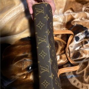 Louis Vuitton Brown Monogram Tote with Tan Straps